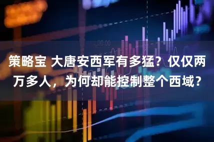 策略宝 大唐安西军有多猛？仅仅两万多人，为何却能控制整个西域？